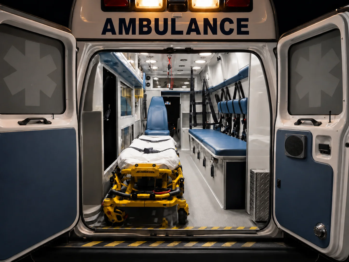 Nexus Medical Transit interior prepared for patient transport